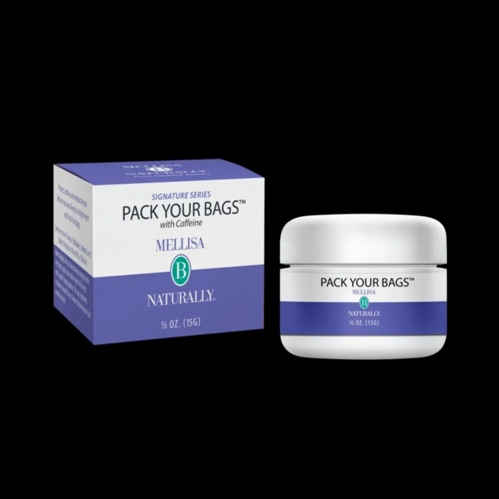 Melissa B Naturally Pack Your Bags with Caffeine & Hyaluronic Acid